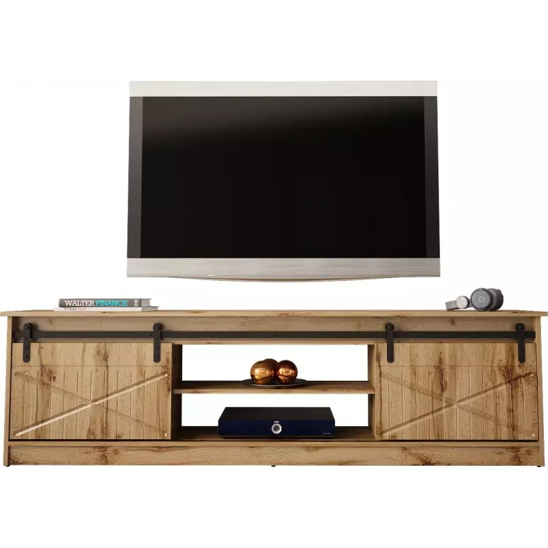 Szafka TV Cama Meble GRANERO RTV, wykończenie dąb Wotan, 2000×350×567 mm