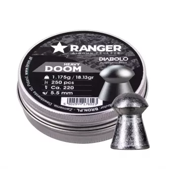 Śrut RANGER PRORO.55.250.DH Diabolo 5,5 mm, 250 szt., srebrny, dozownik aluminiowy
