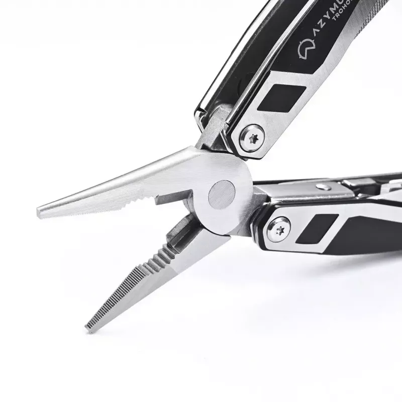 Multitool AZYMUT Trohon H-P2010121 — pełnowymiarowe 12-funkcyjne szczypce ze stali nierdzewnej, 8 bitów, składana długość 10,5 cm, 381 g