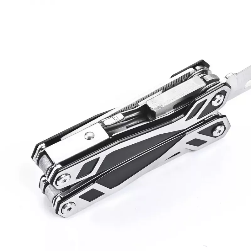 Multitool AZYMUT Trohon H-P2010121 — pełnowymiarowe 12-funkcyjne szczypce ze stali nierdzewnej, 8 bitów, składana długość 10,5 cm, 381 g