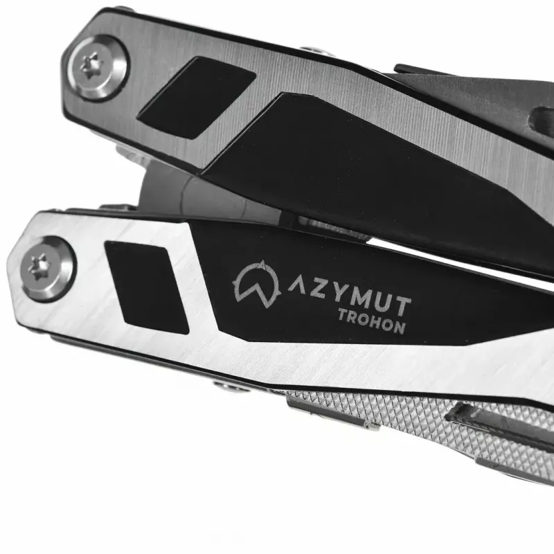 Multitool AZYMUT Trohon H-P2010121 — pełnowymiarowe 12-funkcyjne szczypce ze stali nierdzewnej, 8 bitów, składana długość 10,5 cm, 381 g