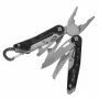Multitool AZYMUT Turon 10 narzędzi karabinek H-P224108 — stal nierdzewna 420, 10 funkcji, złożony 11 cm, waga 224 g, kabura skórzana