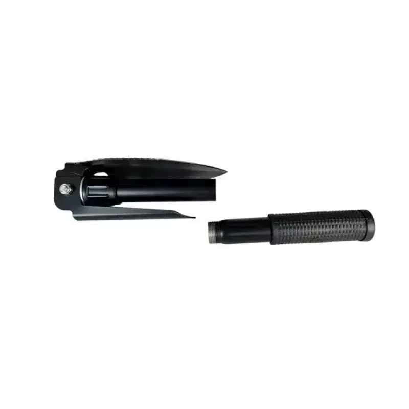 Składana łopata taktyczna AZYMUT Trapper — stal nierdzewna, czarna, 410 mm, 565 g