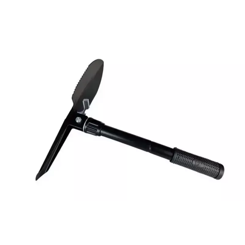 Składana łopata taktyczna AZYMUT Trapper — stal nierdzewna, czarna, 410 mm, 565 g