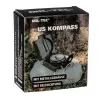 Magnetyczny kompas nawigacyjny Mil‑Tec Mil‑Tec US z podświetleniem, aluminiowa obudowa, skale 1:50k i 1:25k, oliwkowy