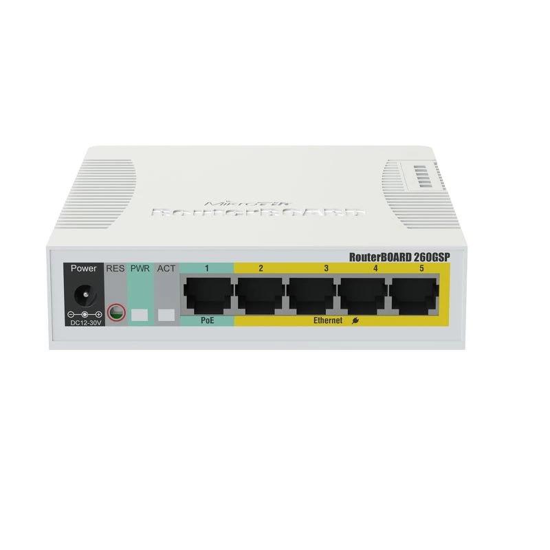 MIKROTIK RB260GSP - 4-portowy przełącznik Gigabit + PoE