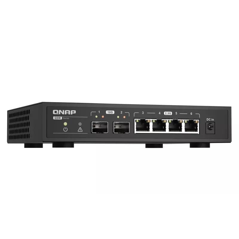 QNAP QSW-2104-2S przełącznik sieciowy Niezarządzalny 2.5G Ethernet Czarny