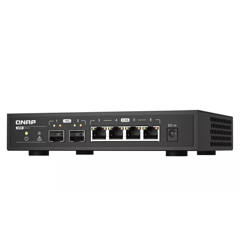 QNAP QSW-2104-2S przełącznik sieciowy Niezarządzalny 2.5G Ethernet Czarny
