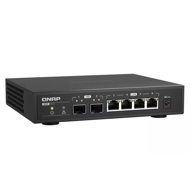 QNAP QSW-2104-2S przełącznik sieciowy Niezarządzalny 2.5G Ethernet Czarny