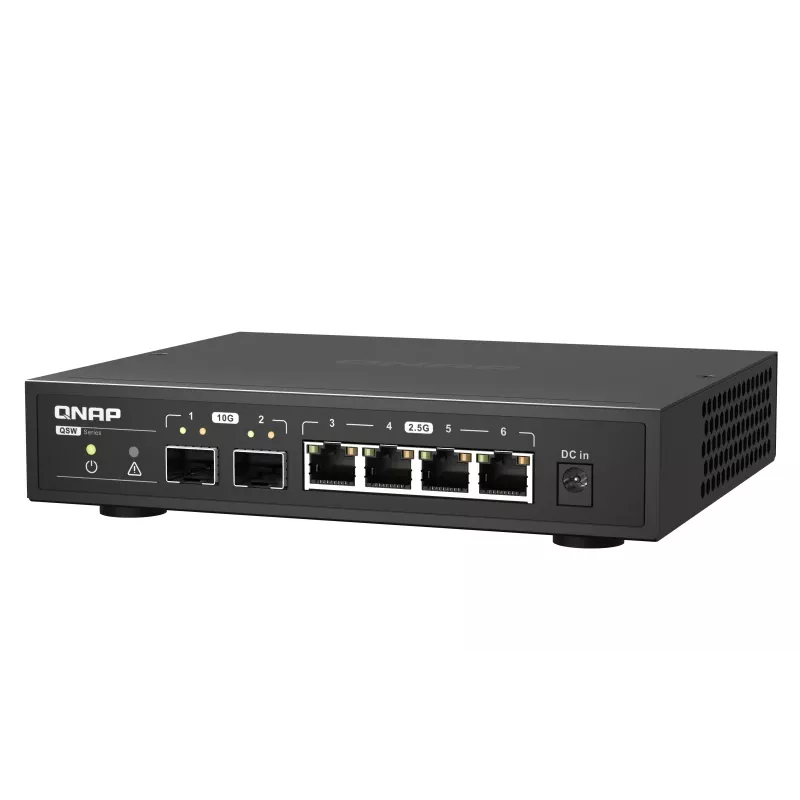 QNAP QSW-2104-2S przełącznik sieciowy Niezarządzalny 2.5G Ethernet Czarny