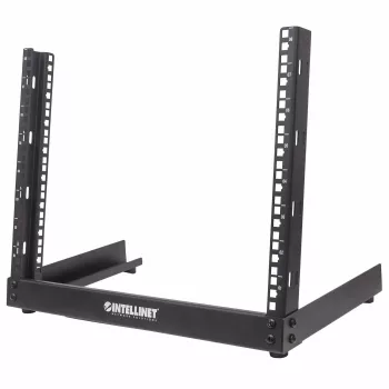 Szafa rack 19 cali Intellinet - otwarta rama (biurkowa), 8U, czarna, płaska paczka