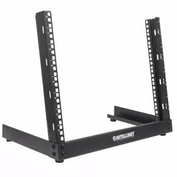 Szafa rack 19 cali Intellinet - otwarta rama (biurkowa), 8U, czarna, płaska paczka