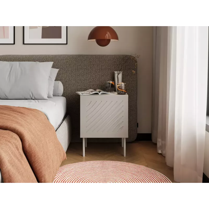 Nightstand Cama meble SIENA 44.5×40×59 cm, cashmere matt, MDF i płyta wiórowa, zestaw 2 szt.