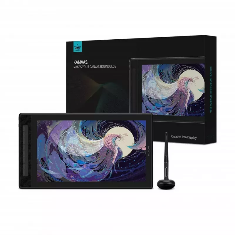 Tablet graficzny HUION Kamvas Pro 16 GT1602 15,8 cala 2.5K IPS display, 8192 poziomów nacisku, 8 programowalnych przycisków, USB-C/HDMI