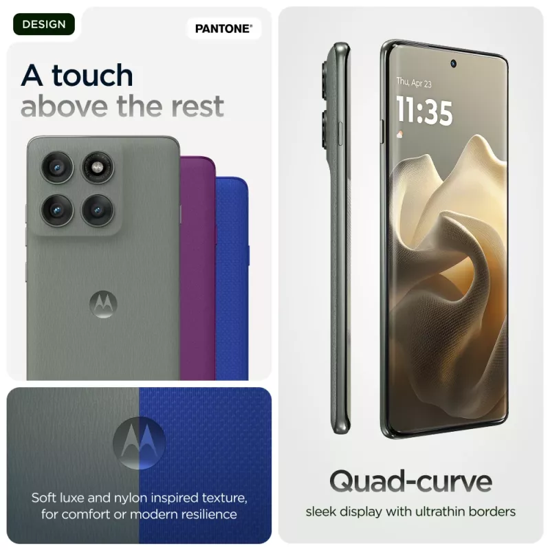 Motorola edge 60 pro 16.9 cm (6.67 cali) Dual SIM Android 15 5G USB Type-C 12 GB 512 GB 6000 mAh Szary