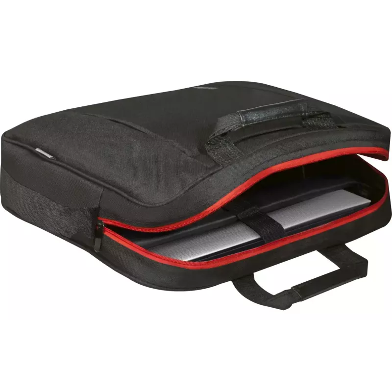 Torba na laptopa DEFENDER 15,6 cala (39,6 cm) — poliester, odpinany pasek na ramię, zamek błyskawiczny, czarna