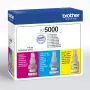 Zestaw wkładów atramentowych Brother BT-5000C, zamiennik, zestaw 3 kolorów (turkusowy, purpurowy, żółty), 3 szt., 48,8 ml, 5000 stron