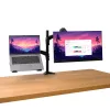 Podwójne ramię do monitorów TRUST Mara montowane do biurka, dla 2 wyświetlaczy do 32 cali – sprężyna gazowa, VESA 75x75–100x100, maks. 16 kg, zacisk, czarny