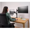Podwójne ramię do monitorów TRUST Mara montowane do biurka, dla 2 wyświetlaczy do 32 cali – sprężyna gazowa, VESA 75x75–100x100, maks. 16 kg, zacisk, czarny