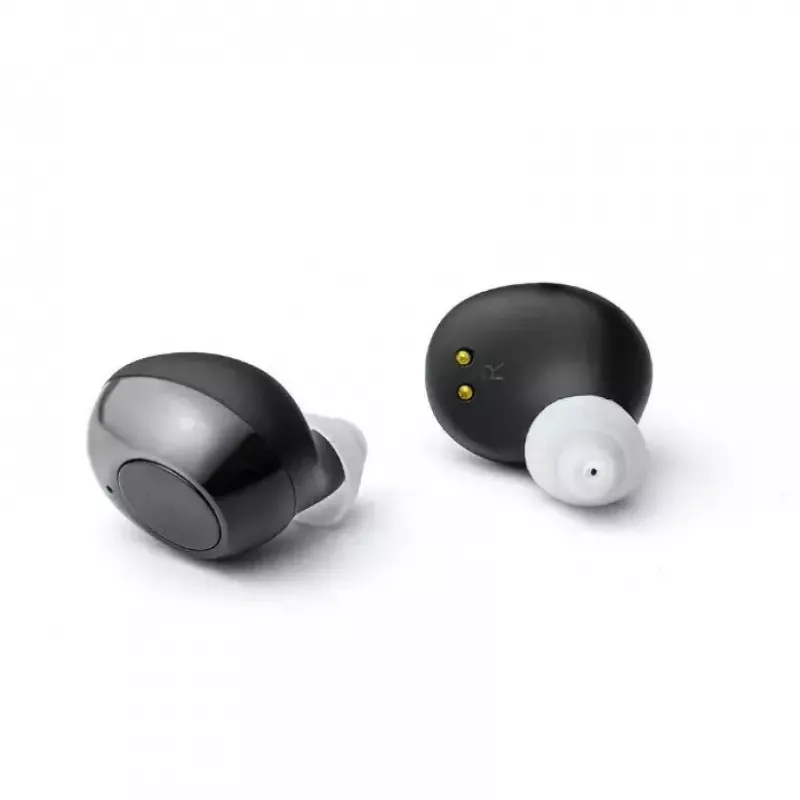 Wzmacniacz słuchu Haxe JH-A39 douszny, akumulatorowy, wzmocnienie 35 dB, 400–4500 Hz, 6 poziomów głośności, etui ładujące