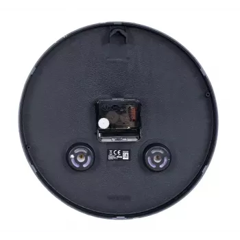 Zegar ścienny ESPERANZA EHC016K Lyon Czarny, średnica 25 cm, cichy mechanizm, szklana osłona, plastikowa rama