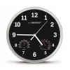 Zegar ścienny ESPERANZA EHC016K Lyon Czarny, średnica 25 cm, cichy mechanizm, szklana osłona, plastikowa rama