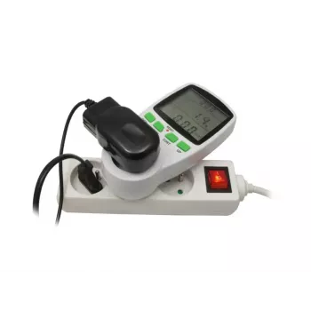 Watomierz GreenBlue GB202 miernik mocy 0–9999 W, maks. 3600 W, 220–240 V, 16 A, wyświetlacz LCD