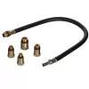Analogowy manometr YATO YT-73022 0–20 bar, tarcza 75 mm, stal węglowa, wąż 0,5 m, 4 mosiężne adaptery, walizka