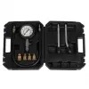 Analogowy manometr YATO YT-73022 0–20 bar, tarcza 75 mm, stal węglowa, wąż 0,5 m, 4 mosiężne adaptery, walizka