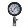 Analogowy manometr YATO YT-73022 0–20 bar, tarcza 75 mm, stal węglowa, wąż 0,5 m, 4 mosiężne adaptery, walizka