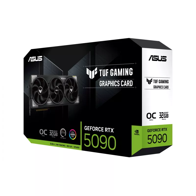 Karta graficzna ASUS TUF Gaming GeForce RTX 5090 — 32 GB GDDR7, 512-bit, PCIe 5.0, 3 wentylatory