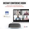 HP Poly Sync 10 głośnik + kabel USB-A na USB-C, PC, czarny, 0,715 m, Windows 10, Windows 11, MacOS, 100–7800 Hz