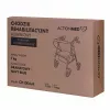 Chodzik rehabilitacyjny ActionMed CH100AM — lekki aluminiowy 4-kołowy, regulowana wysokość 700–937 mm, siedzisko 35×32 cm, maks. obciążenie 136 kg, składany
