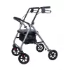 MDH PPC035 chodzik / rollator na kółkach z siedziskiem i koszykiem, aluminium, składany, maks. obciążenie 136 kg