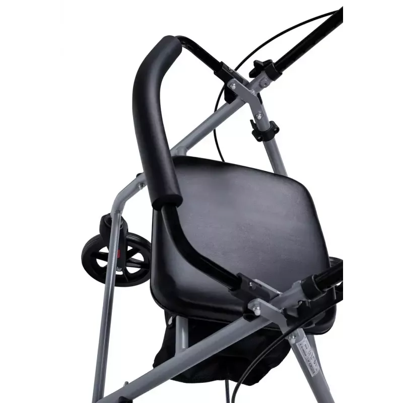 MDH PPC035 chodzik / rollator na kółkach z siedziskiem i koszykiem, aluminium, składany, maks. obciążenie 136 kg