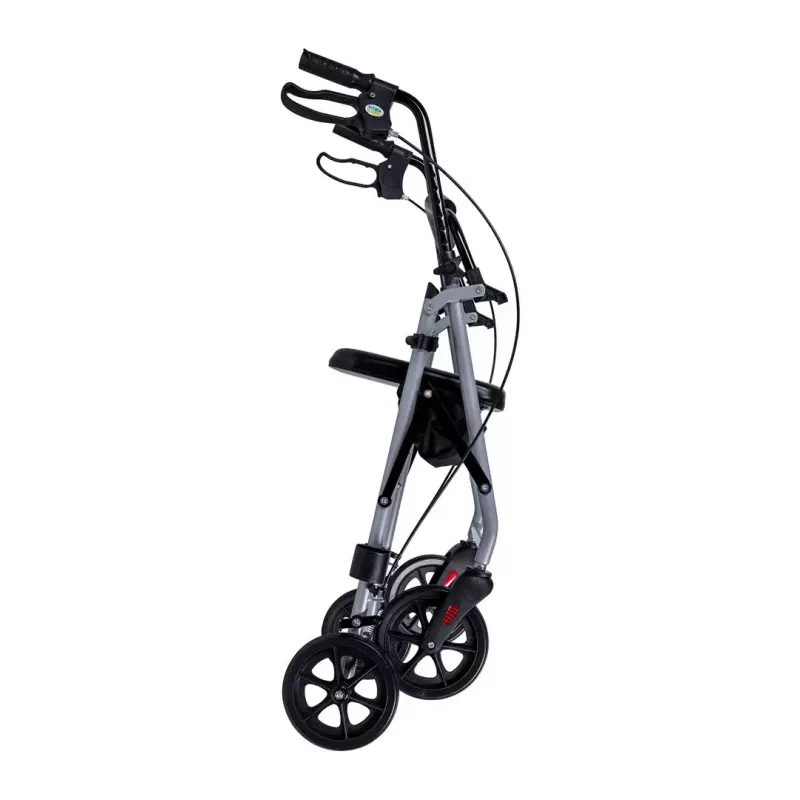 MDH PPC035 chodzik / rollator na kółkach z siedziskiem i koszykiem, aluminium, składany, maks. obciążenie 136 kg