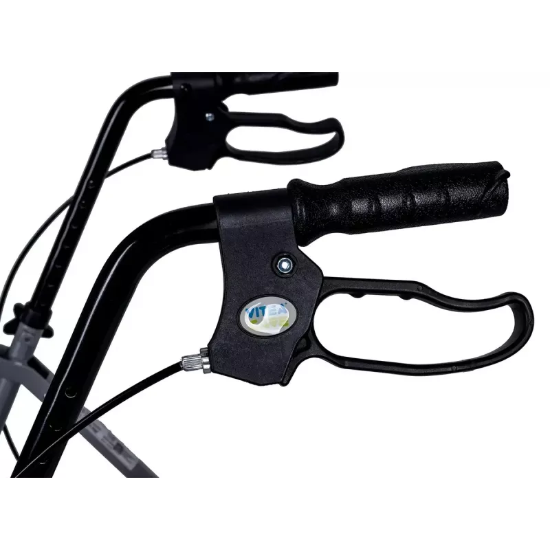 MDH PPC035 chodzik / rollator na kółkach z siedziskiem i koszykiem, aluminium, składany, maks. obciążenie 136 kg