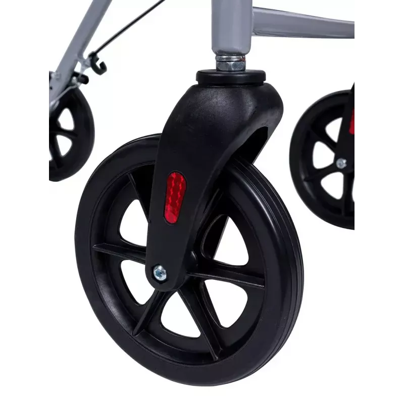 MDH PPC035 chodzik / rollator na kółkach z siedziskiem i koszykiem, aluminium, składany, maks. obciążenie 136 kg