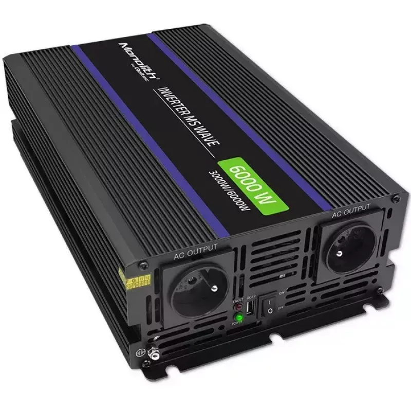 Przetwornica napięcia QOLTEC Monolith 6000 MS 12 V na 230 V 6000 W