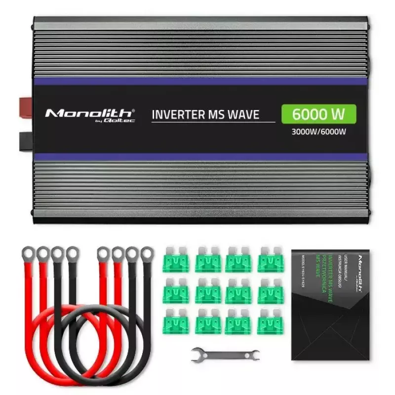 Przetwornica napięcia QOLTEC Monolith 6000 MS 12 V na 230 V 6000 W