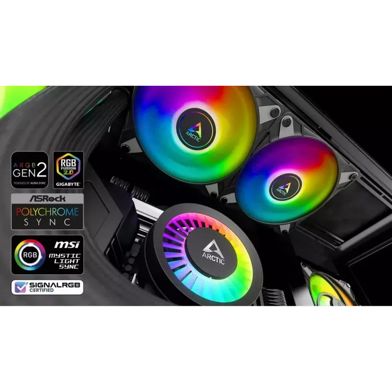 ARCTIC Liquid Freezer III 280 A-RGB - Wielokompatybilny, uniwersalny zestaw chłodzenia wodnego CPU typu All-in-One z podświetleniem A-RGB