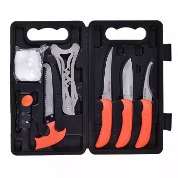 Zestaw myśliwski z ostrzem stałym Outdoor Edge Jaeger Pak 02OE069 z nożem i narzędziami do obróbki dziczyzny