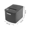 Drukarka termiczna do paragonów QOLTEC 50256 z interfejsem USB — kompaktowa drukarka POS