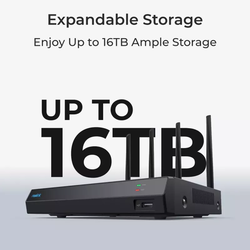 Reolink NVS12W 12-kanałowy Wi-Fi 6 NVR obsługa 16MP, 2TB HDD