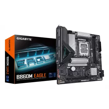 Płyta główna GIGABYTE B860M EAGLE - procesory Intel Core Ultra, 6+1+2+1 faz VRM, do 9066MHz DDR5, 1xPCIe 5.0 + 1xPCIe 4.0 M.2, 2.5GbE LAN, USB 3.2 Gen 1
