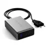 Ładowarka do urządzeń mobilnych Satechi ST-TC100GM-EU, 100 W, 2× USB-C, wejście AC 100–240 V, szara