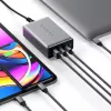 Ładowarka do urządzeń mobilnych Satechi ST-TC100GM-EU, 100 W, 2× USB-C, wejście AC 100–240 V, szara