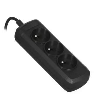 Przedłużacz zasilający ActiveJet COMBO-IEC-3G/1.5M — 3-żyłowe złącze IEC, 1,5 m, 3 gniazda AC, 230 V/50 Hz, 10 A, czarny