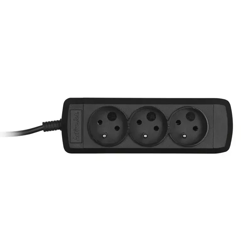 Listwa zasilająca ActiveJet 3GNU-1.5M-C — 3 gniazda, kabel 1,5 m, 230 V, 10 A, czarna