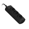 Listwa zasilająca ActiveJet 3GNU-1.5M-C — 3 gniazda, kabel 1,5 m, 230 V, 10 A, czarna